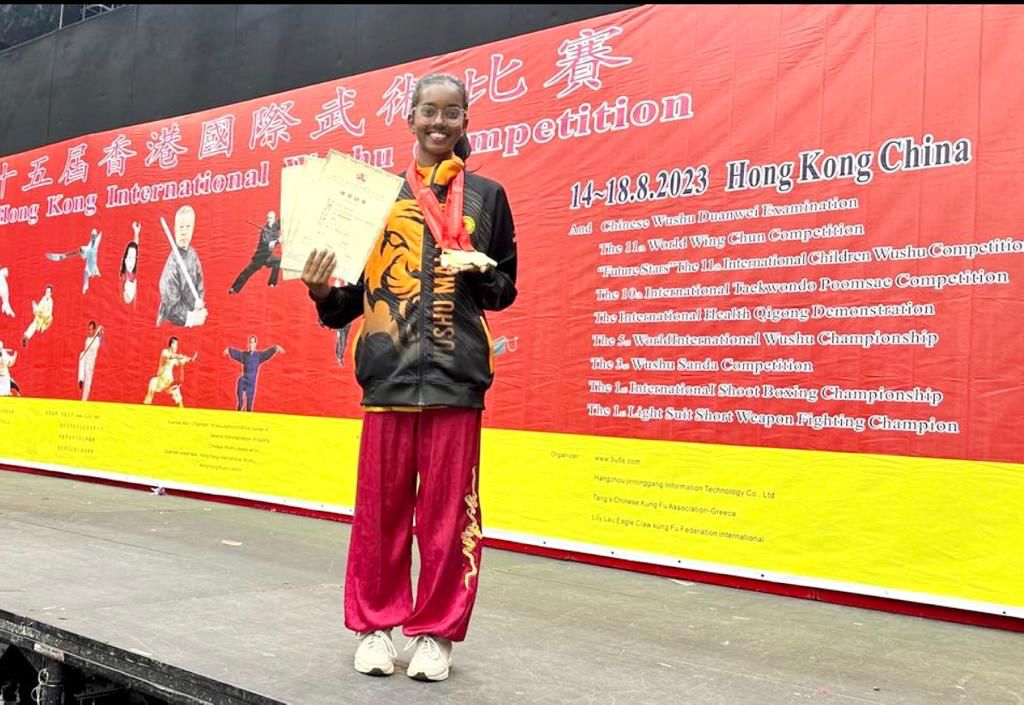 📢📢我校学生S2A 洁诗敏 在2023第五届香港国际武术比赛荣获三面金牌